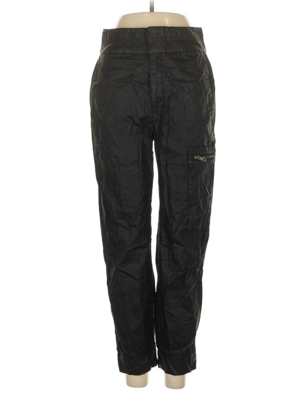 Helmut Lang Black Cargo Zip Pocket Pants